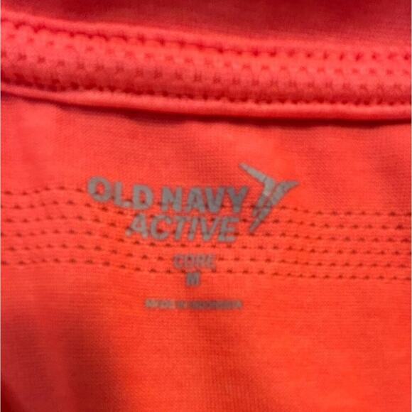 Old Navy Active Core Mens M Performance Polo Shirt Orange Breathable Lightweight - Picture 5 of 7